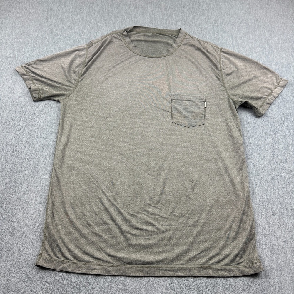 Vuori Shirt Men XL Gray Tradewind Performance Tee Pocket Athletic Workout Gym